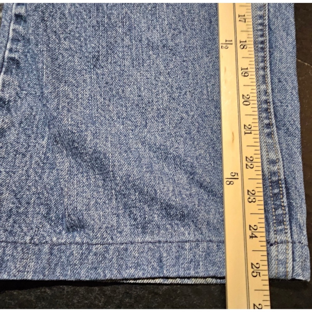 Wrangler Straight Leg Suspender Denim Jeans Flat Front High Rise Men's 48 x 30 - Picture 10 of 12